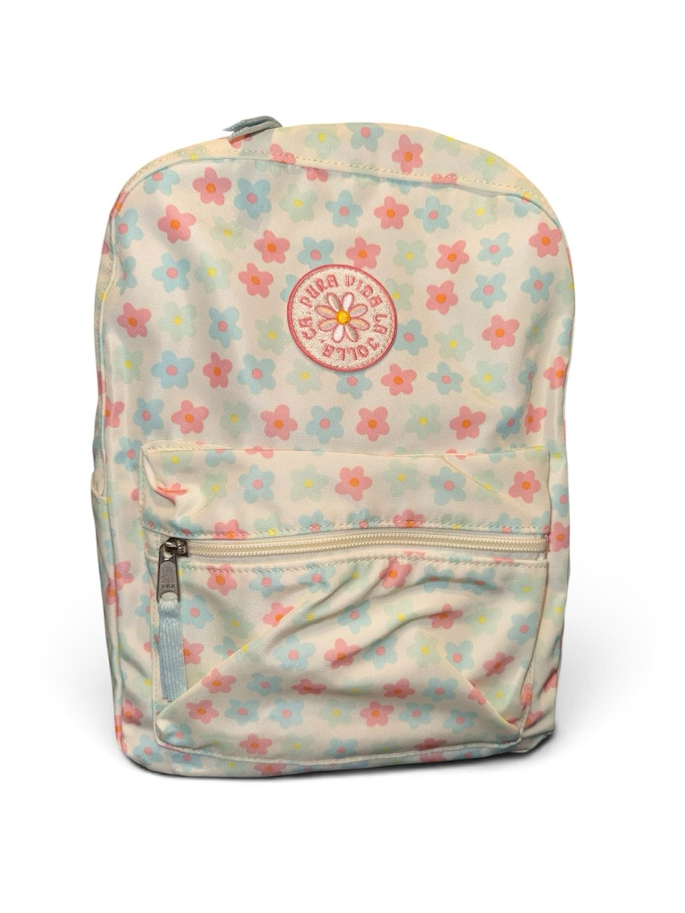Pura Vida Pastel Floral Backpack with Daisy Patch